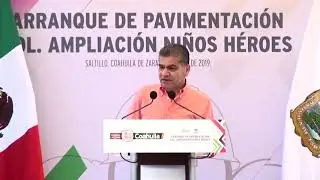 Arranca Miguel Riquelme obras de pavimentaci&oacute;n en colonia Ampliaci&oacute;n Ni&ntilde;os H&eacute;roes de Saltillo