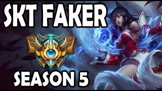 SKT T1 Faker Ahri vs Ezreal MID Ranked Challenger Korea