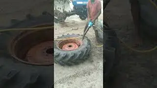 Tractor Tyre Puncture Repair #shorts
