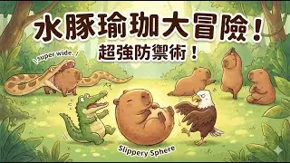 水豚瑜珈 26 式：跟著卡皮巴拉學習自我保護與成長 🌱
