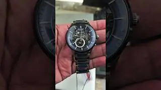 Titan Ceramic || Fusion Automatic Blue-Dial-Silver Dual-Toned-Stainless Steel Bracelet Watch for Men