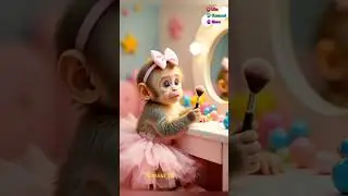 monkey makeup 💄🐒🐵 #cartoon #monkeysr #monkey #funny #cutemonkey #comedy #cute #dance #animation