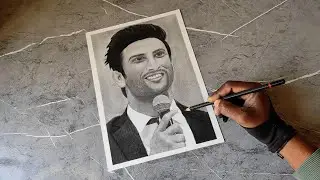 Sushant Singh Rajput Realistic Pencil Drawing  | Step by Step Sketch | Relaxing Art 