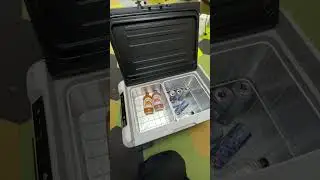 Compact 12v refrigerator for travel & camping #portablefridge #campinglife