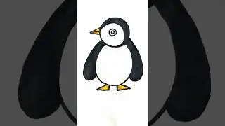 How to draw penguin for kids easy drawing#shortvideo #tending #penguin #drawing