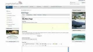 Real Estate CMS Website Tutorial - how to add a web page
