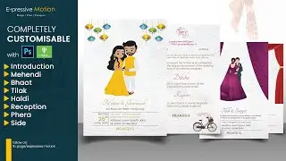 Wedding Invitation Card | Completely Customized or Printable | Photoshop | Coreldraw