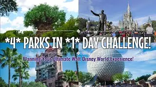 4 Disney Parks in 1 Day Challenge!!