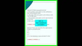 ASE G1 Test Questions & Answers video