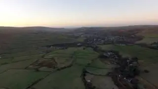 Early morning drone flight over Diggle, Oldham