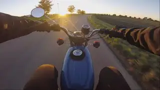 Simson s51 Runde in den Sonnenuntergang raw 2 takt [pure sound] | Motovlog