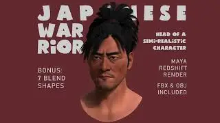 The Japanese warrior. Animation studios channal. Portfolio. Modeling.