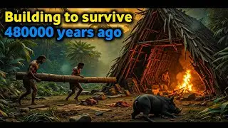 480,000 Years Ago: Humans Build the First Wooden Shelter | Prehistoric Survival Cinematic