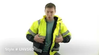 Quilted Bomber Class 3 Safety Lime Jacket