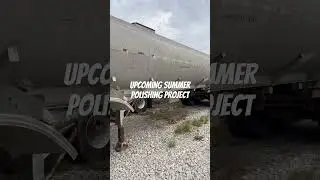 Polished tanker trailer loading #shorts #short #metalpolishing #metalpolish
