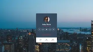 How to Make Professional Profile Card HTML and CSS Tutorial | Web Design Tutorials for Beginners