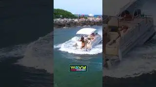Pontoon boat full of Water at Haulover Inlet! | Wavy Boats