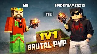 1v1 Minecraft PVP With Friend | Noob vs Pro 😈@SpideyyGamerz13