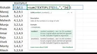 TEXTSPLIT Function