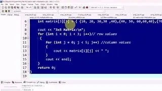 Lecture: 61| mxn matrix declaration and initialization in C++| Pashto