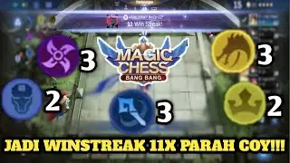 COMBO 3 MAGE , 3 ASSASIN, 3 DRAGON ALTAR, 2 EMPIRE , 2 CYBORG ,JADI 11X WINSTREAK !!! - Magic Chess