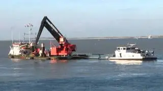 Storting op 10 november 2014 i v m  versteviging  van de vooroever bij Port Scaldis te Breskens
