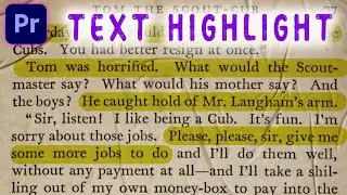 How to text Highlight effect in  premier pro