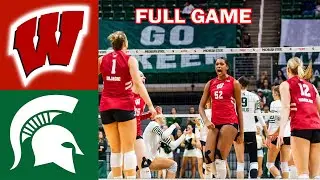 Wisconsin vs. Michigan State Full Game Women's College Volleyball 2025