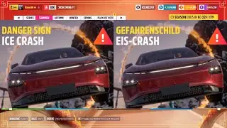 Forza Horizon 5 Weekly Challenge - ICE CRASH Danger Sign /EIS-CRASH Gefahrenschild ..with Share Code