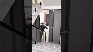 #staircase folding door#在Air conditioner#living room partition# separatedPartition door stairwell