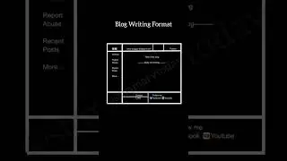 Blog Writing Format #shorts #english #composition