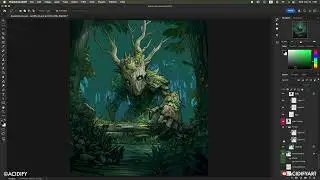 Rooted Ascension - Acidify Art (Layer Breakdown) #digitalart #digitalpainting #treepainting