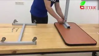 Multi Function Adjusting Over Bed Table Professional Hospital Overbed Table for Patient