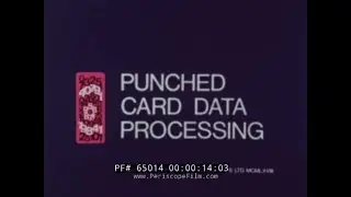 PUNCH CARD COMPUTER DATA PROCESSING OVERVIEW  IBM 029 KEY PUNCH MACHINE 65014