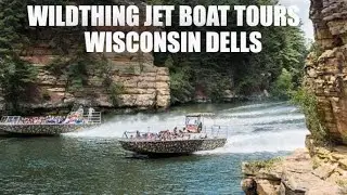 Kaden rides Wildthing on a Jetboat Tour in the Wisconsin Dells.