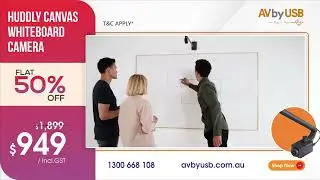 Huddly Canvas Whiteboard Camera | Flat 50% OFF Clearance | AVbyUSB | #offer #AV #australia #latest