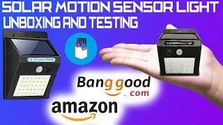 SOLAR AND MOTION SENSOR WALL LIGHT UNBOXING AND TESTING | THE TECHNO CHANNEL