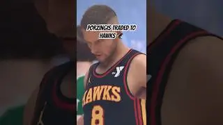 Kristaps Porzingis TRADED To The ATLANTA HAWKS 🚨 #nba #nba2k25 #atlantahawks #celtics #shorts