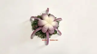Red Onion Mini Flower | Beginners Lesson 146 | Mutita Edible Art of Fruit & Vegetable Carving Videos