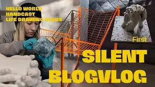 Silent BlogVlog | Silent Studio Day, Drawing, Hand Cast & Creative Process