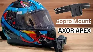 How to mount action camera on Axor Apex helmet || GoPro setup on Axor apex