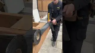 On-site Innovation at its finest #carpentry #deckbuilding #carpentrytips