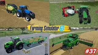 Let's Play Fs23 Neubrunn- PURCHASE NEW JOHN DEERE HARVESTER & MAKE STRAW BALES|#37|