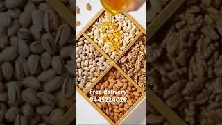 Premium nuts honey drizzling