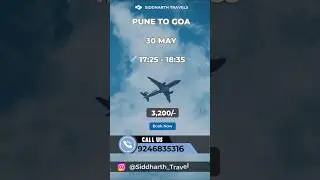 ✨Fly High For Less💸 Pune To Goa Flight Fare✈️ | Pune To Goa Flight Ticket | Goa🏖️ AirFare Deals 2025