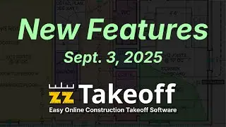 New Features! - PDF Search, Bookmarks, Line Widths & More - zzTakeoff