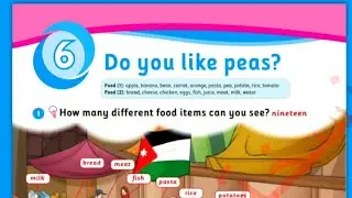 الصف الثاني اللغة الإنجليزية الوحدة السادسة صفحة 16+17 Do you like peas? منهاج Jordan team 