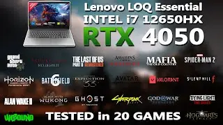 Lenovo LOQ Essential- Intel i7 12650HX + RTX 4050 Gaming Benchmark Test | Tested in 20 Games |