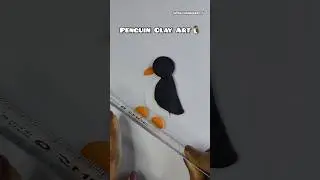 Penguin Clay Art 🐧| Clay se Penguin kaise banaye | Creative Clay Ideas 💡 #shorts #ytshorts #viral