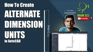 How to Create ALTERNATE DIMENSION UNITS in AutoCAD _DIMSTYLE _ ROOM322